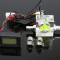 Pc 3 Way Flow Meter Digital Thermometer, Computer Water Cooling System Kit with Two Connectors andwith Pagoda Clip. 