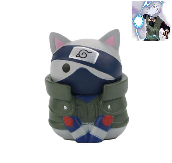 1 pcs Anime Cat Statue Action Figures Kakashi Jiraiya Gaara Sasuke Itachi Tsunade pvc Model Decoration Collection Kid Gift Toy