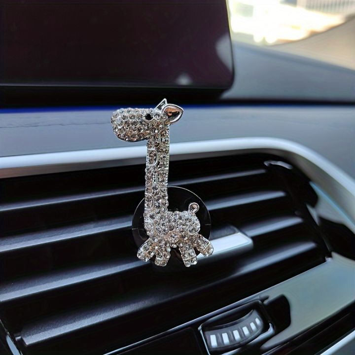 1pc Bling Giraffe Design Car Air Vent Aromatherapy Diffuser Clip - Christmas Gifts for Men and Women
