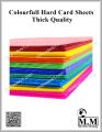 Colourfull Hard Card Sheets Chart Paper 200gm 20''x26'' (Pack of 15 Sheets). 