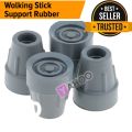 Pack of 2 Durable Replacement Walking Stick Rubber/Cane Tips, Extra Stability, Non-Slip Grip. 