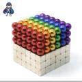 5MM 216 Pieces Magnet (108 Silver Cubes+108 Multi Colour Balls). 