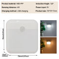 Motion Sensor Led Light USB Rechargeable Square Lamp for Bedroom Kitchen Stair Hallway Wardrobe Cupboard Lighting. 