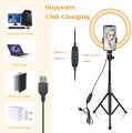 AIXPI LED Ring Light 10" with Tripod Stand & Phone Holder L218. 