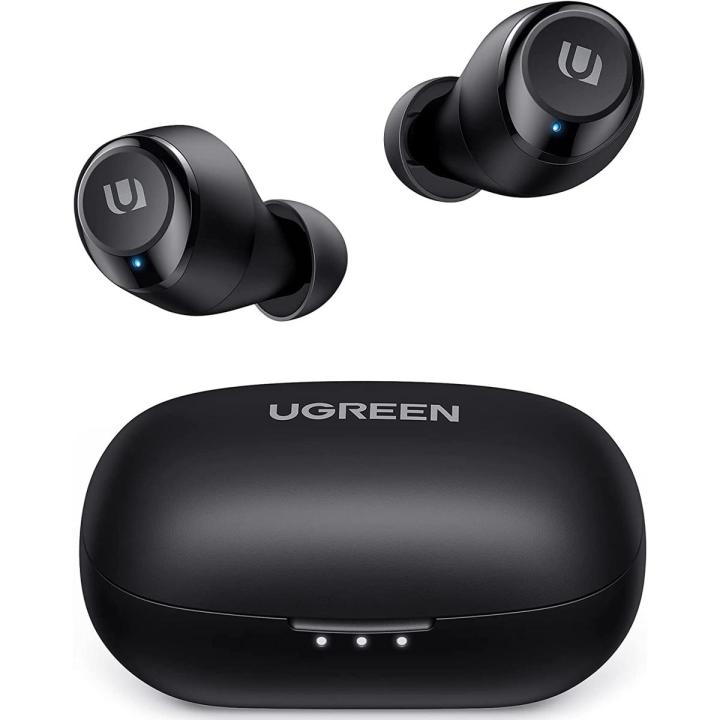 UGREEN HiTune Wireless Earbuds, Wireless Headphones HiFi Stereo Deep Bass, 27H Playtime, Secure Fit, Easy-Pairing, Touch Control, USB-C Fast Charge, Wireless Earphones for Work Running Gym(Black)