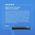 OREI 4K 1x4 HDMI Splitter, - 1 Port to 4 HDMI Display Duplicate/Mirror - Powered Splitter Ver 1.4 Certified for Full HD 1080P High Resolution & 3D Support (One Input To Four Outputs) - (HD-104). 