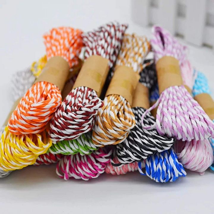 China Dori / Twisted Paper String Cords for DIY Craft Making Raffia Craft, Gift Wrapping, Twine Rope Thread Scrapbooks, and Invitation Flower Decoration ETC. (12 Colors)