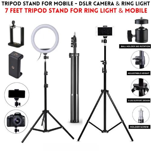 Aluminium%207%20Feet%20Tripod%20Stand%20For%20Ring%20Light,%20Mobile%20Phones%20&%20DSLR%20Cameras%20-%20360%20Rotatable%20Portable%20&%20Adjustable%207%20Ft%20Long%20Tripod%20With%20Mobile%20Holder%20&%20Ball%20Head%20-%20Best%20Use%20For%20Videography,%20Photography,%20Tiktok,%20Youtube,%20Studio%20Lighting,%20Equipment%20-%20Black%20-%20Image%202