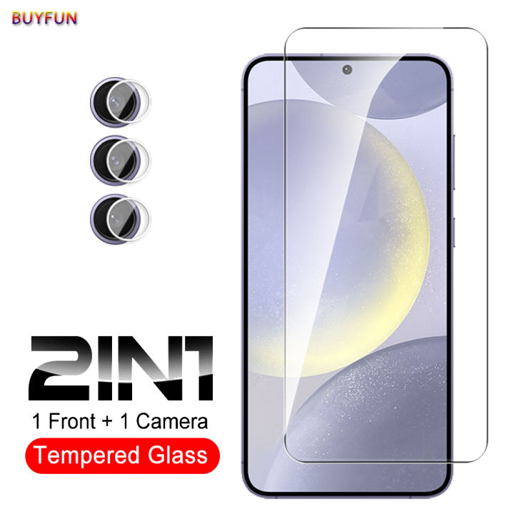 For Samsung Galaxy S24 Plus 2in1 HD Screen Protector Camera Lens Film For Samsung Galaxy S24Plus S24+ Tempered Glass Protector Film