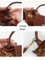 Bag Strap For Mini Longchamp Bag Shoulder Strap Dumpling Crossbody Perforated Conversion Accessories For Punch-free Bag Stra Set. 