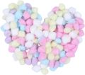 HUXIA BEAUTY 1 Bag 100 Coloured Cotton Balls For Makeup Cotton Balls Degreasing Cotton Ball for for Face Cleansing & Makeup Removal Beauty Salon Home Use. 