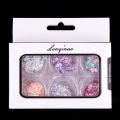 New Monja 6Color Chameleon Nail Art Holographic equin Glitter Flake UV Gel Polih Heart tar elf-adheive parkle DIY Decor. 