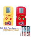 (Pack of 1)Kids Brick Video Game Toy with Free 2 AA Cells - Handheld Brick Game. 