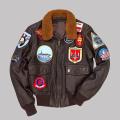 Pure Leather Jacket with Orignal Sheep Wool Collar. 