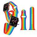 Rainbow Silicone Strap Watch Band For Apple Watch and any smart watch 41mm /  40mm /  38mm. 