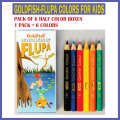 Goldfish Flupa 06 Pencil Colour Half Size Pencil Cardboard Packet - Gift For Kids - Kids Play Colour. 