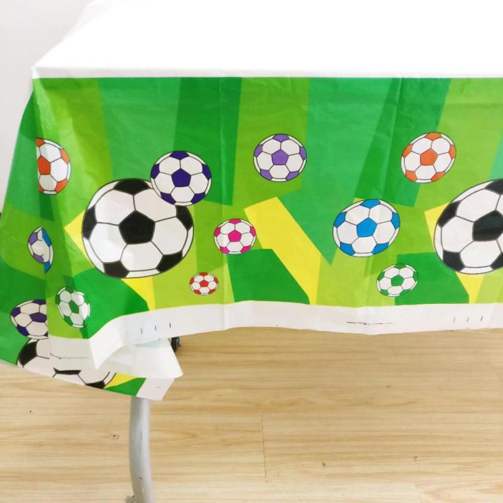 FOOTBALL THEME TABLE COVER ( 108 CM X 180 CM )