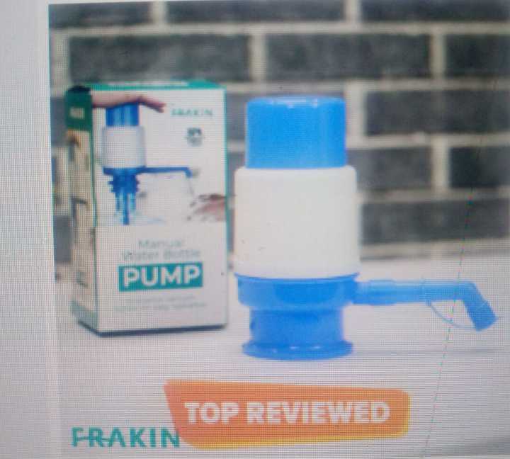 badgeFRAKIN Manual Water Pump Dispenser For 19 liter Water Cans Large - Blue & White