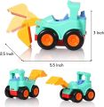 Children's freewheeling mini construction vehicle excavator cement truck loader miniature dual-drive set toy car. 