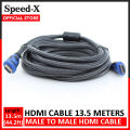 SpeedX 13.5 meter ( 15 Yards / 44.2 feet ) HDMI Cable for Laptop to LED - 1080P Max Supported - Male to Male HDMI Cable Standard. 