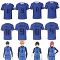 Anime Japanese Blue Lock Isagi Yoichi Football Jersey T shirt Cosplay Hyoma Chigiri Meguru Bachira Tee Children Clothes. 