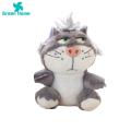 Green Home Car Key Chain Seated Posture Cute Plush Lucifer Cat Pendant. 