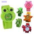CLEVER Clock Slap Watch Boys Girls Cute Frog Quartz Wrist Watches 3D New Kids Gift Cartoon Animal Digital. 