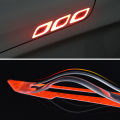 6Pcs/Set Car Sticker Truck Auto Motor Reflective Strips Anti-Scratch Safety Warning Carbon Fiber. 