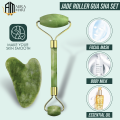 Jade Roller and Gua Sha Set, Skin Care Tool, Face Roller, Natural Stone Jade Roller with Gua Sha, Anti Aging Facial Massage Roller, Neck and Eye Treatment Face Roller for Skin Care Routine, Stone Roller for Fine Lines and Wrinkles Beauty Treatment. 