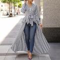 Womens Long Sleeve Irregular V-Neck Shirt Blouse High Low Tunic Tops Dress. 