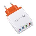 Portable Home Travel EU/US Plug 4 USB Ports Phone Charger Wall Power Adapter. 
