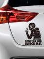 Car Sticker Respect for Bikers Stickers On Car Bikes Funny Stickers and Decals Vinyl Car Styling Bike Stickers 125 Stickers For Bike Bike Accesories Car Sticker, Bike Stickers, Car Accesories. 
