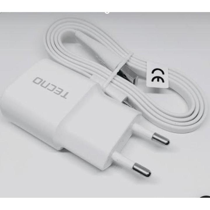 Tecno charger 15W Fast Charger For all Brands Supports Adapter with Micro Cable
