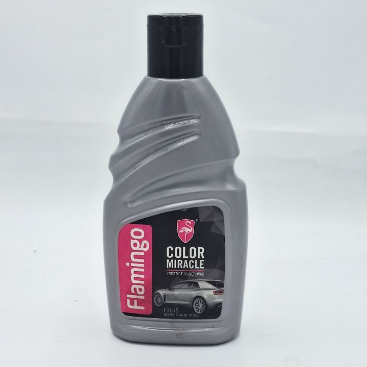 Flamingo Color Miracle Prestige Silver Wax 410ml – Car Shine & Color Restorer for Silver Paint | Easy Spray