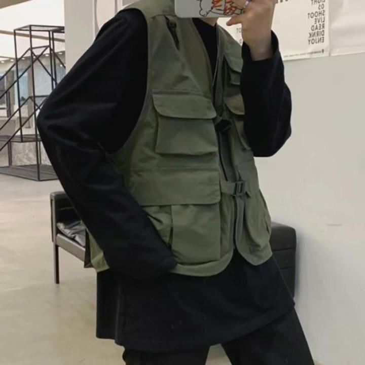 Cargo Vest Sweat Absorption Summer Thin Hip Hop Cargo Vest