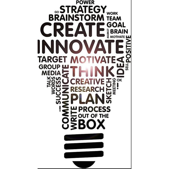 Vinyl Wall Decal Lightbulb Inspire Words Business Office Art Decor ...