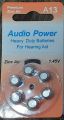 Audio Power Hearing Aid Battery / Heavy Duty Hearing Aids Batteries Size # A13. 