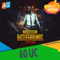 PUBG UC 60 / Pub G UC 60 PUBG MOBILE 60UC  Top UP at Low Price Fastest Delivery Global. 
