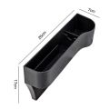 【High quality plastic】Car Seat Box Storage Car Seat Side Pocket Gap Slit Pocket Storage Organizer(model: plastic-Set with 2-Black). 