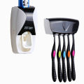 Creative wall-mounted toothbrush holder automatic toothpaste squeezer set bathroom toilet toothbrush storage stand without punching. 