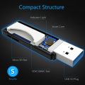 Beikell USB 3.0 Card Reader, High-speed SD/Micro SD Card Reader Memory Card Adapter-Supports SD/Micro SD/TF/SDHC/SDXC/MMC-Compatible with Windows Vista, 7, 8, 10, Linux MacOS X+, PS3 / PS4, XBOX One and Smart TV.. 
