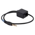 QUANBU Black RJ9 Telephone Phone Modem Coil Cable & 3.5mm Male Jack to RJ9 4P4C Female Adapter Converter Extension Cable. 