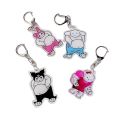 Sanrio Creative Fat Kuromi Mymelody Cinnamoroll Pixel Style Funny Muscle Fitness Pendant Spoof Keychain Toys Gift Personality. 
