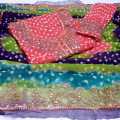 Kundan Gota Chunri Work Embroidery Design Fabric for Saree Blouse Lehenga Choli Home Decor Cushion Covers Wall Hanging Tapestry. 