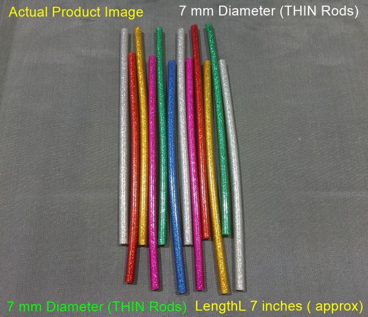 Pack of 8  ( 7 OR 11 mm Diameter ) Glue Gun Sticks Rod - Silicone Rods for Glue Machine