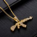 【HOT】 Fashion Choker Necklaces For Women 2022 Gun Cross Pendant Crystal Rhinestone Chain Necklace Women Men Punk Chains Jewelry Gift. 