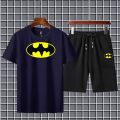 BATMAN printed Fabric T-Shirt & Short for Summer Elegant Suits Gym Track Suit T shirts shorts Casual Wear for Men/Girls/Women. 