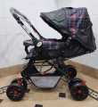 Kids Baby Pram Stroller Adjustable Handle Adjustable Seat 8 Wheel With Lock Smart Stroller with Basket. 