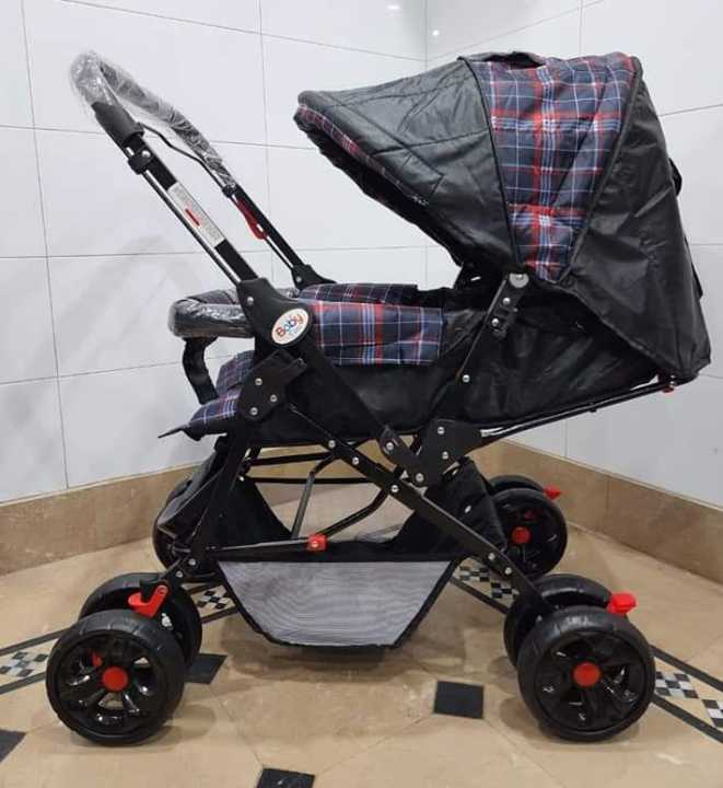 Kids%20Baby%20Pram%20Stroller%20Adjustable%20Handle%20Adjustable%20Seat%208%20Wheel%20With%20Lock%20Smart%20Stroller%20with%20Basket%20-%20Image%203