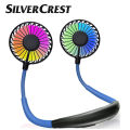SILVER CREST Hanging Neck Fan for Kitchen Folding Handheld Fan Wearable Portable Neckband Mini Fan USB Chargeable. 